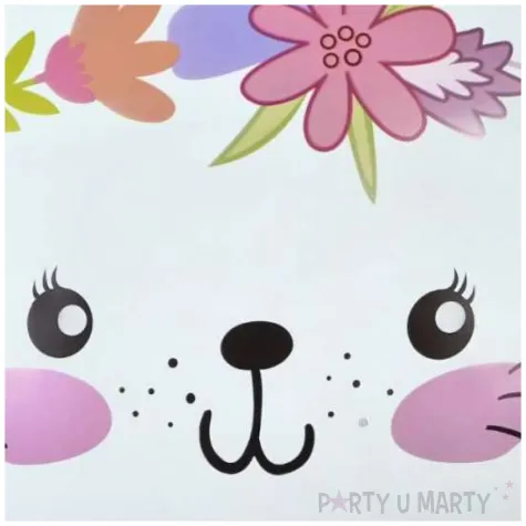 balon foliowy kotek z wiankiem bialy godan 17 shp