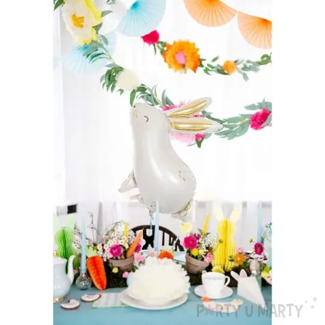 balon foliowy kroliczek bialy partydeco 28 shp
