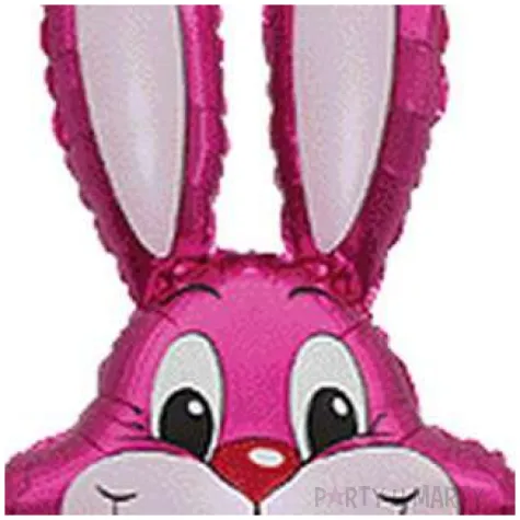 balon foliowy krolik rozowy flexmetal 24 shp