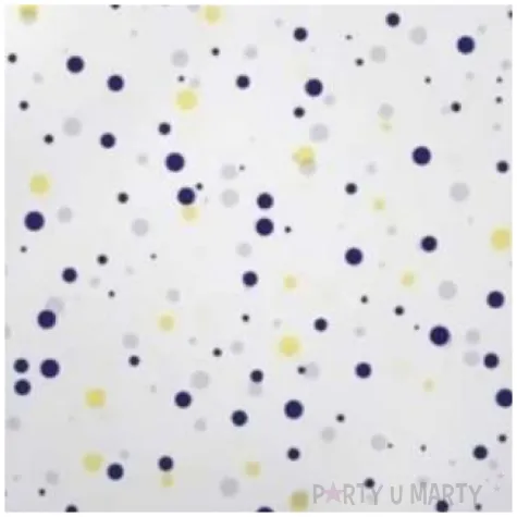 balon foliowy kropki zolto niebieskie bialy tuban 18 orb