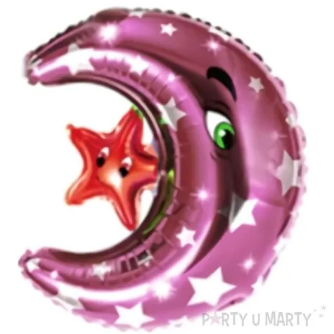 balon foliowy ksiezyc i gwiazda purpurowy jix 23 shp