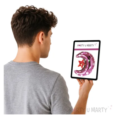 balon foliowy ksiezyc i gwiazda purpurowy jix 23 shp