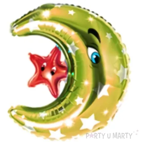 balon foliowy ksiezyc i gwiazda zolty jix 23 shp