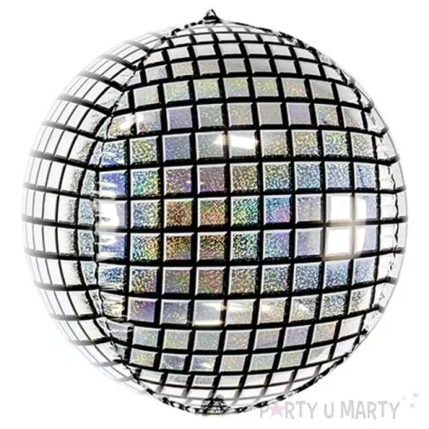 balon foliowy kula dyskotekowa holograficzny partydeco 16 orb