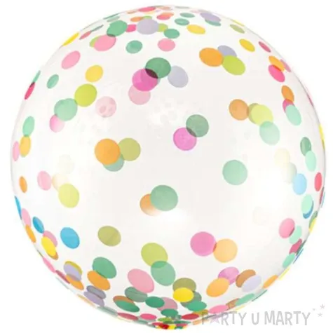 balon foliowy kula krysztalowa kropki kolorowe partydeco 16 rnd