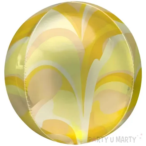 balon foliowy kula marmur zolty amscan 16 orb