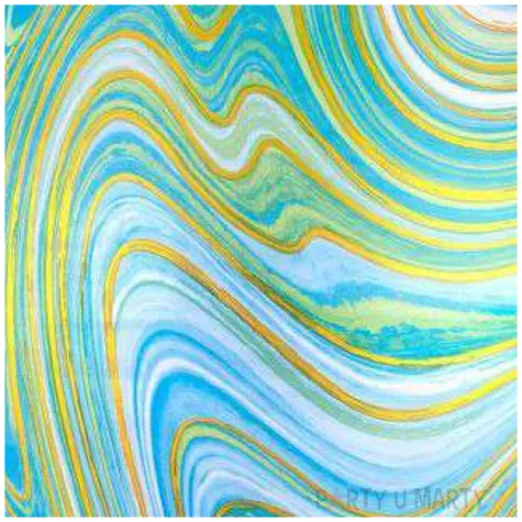 balon foliowy kula marmurek niebiesko zielony amscan 15 orb