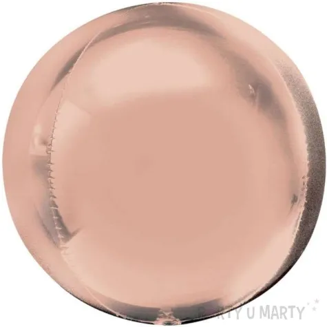 balon foliowy kula rozowe zloto amscan 15 orb
