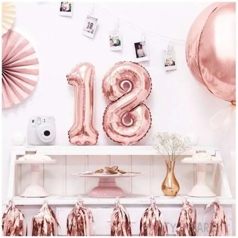 balon foliowy kula rozowe zloto partydeco 16 orb