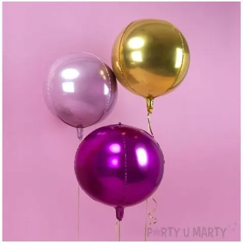 balon foliowy kula rozowy jasny partydeco 16 orb