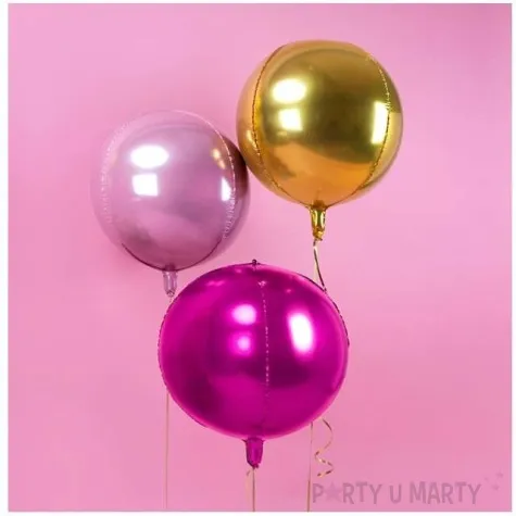 balon foliowy kula rozowy partydeco 16 orb