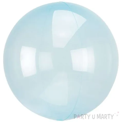 balon foliowy kula transparentna niebieski amscan 18 orb