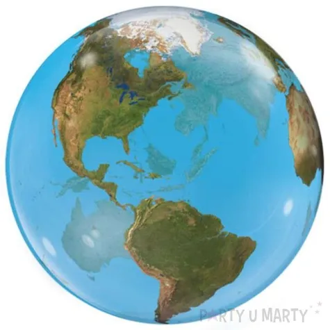 balon foliowy kula ziemska qualatex bubbles 22 orb