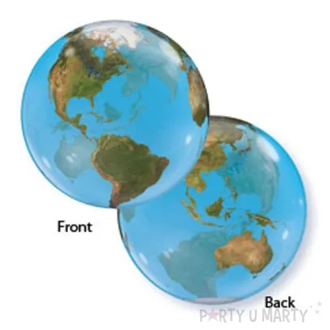 balon foliowy kula ziemska qualatex bubbles 22 orb