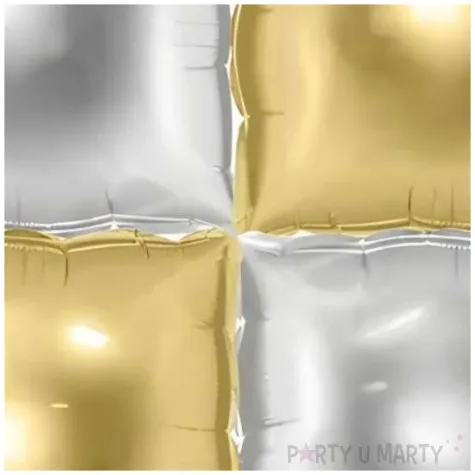 balon foliowy kurtyna scianka do zdjec zloty srebrny 14 partydeco sqr