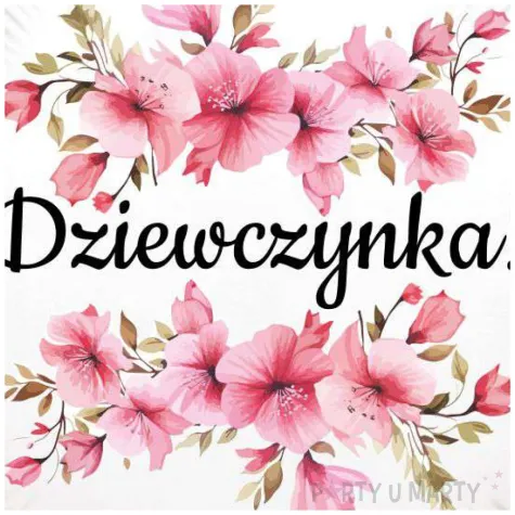 balon foliowy kwiat jabloni dziewczynka dekoracja na baby shower gender reveal bialy 18 rnd