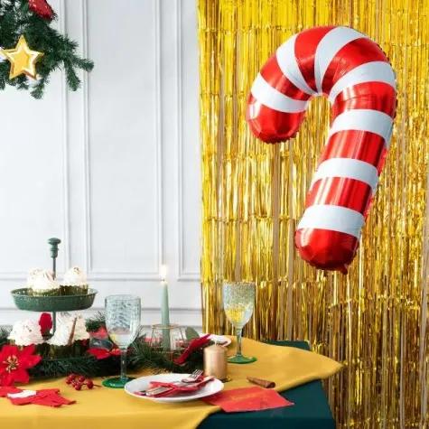 balon foliowy laska cukrowa bialo czerwona partypal 29 shp