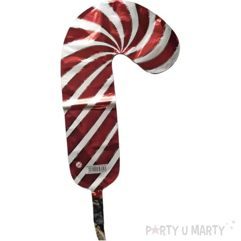 balon foliowy laska cukrowa bialo czerwony flexmetal 14 shp