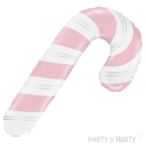 balon foliowy laska cukrowa bialo rozowy grabo 14 shp