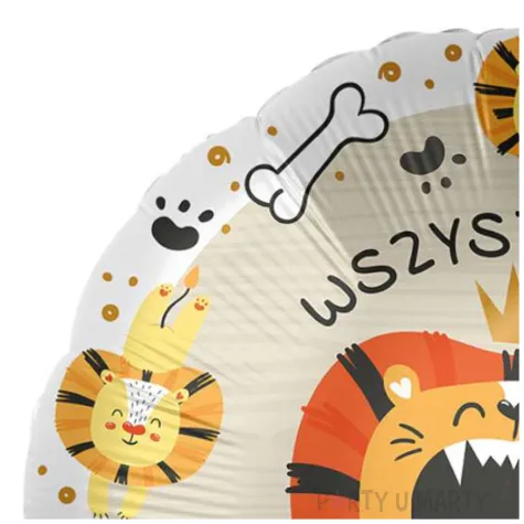 balon foliowy lew krol dzungli wszystkiego najlepszego premioloon 17 rnd