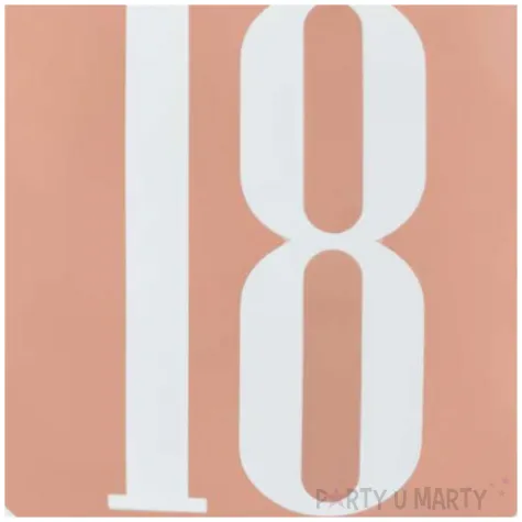 balon foliowy liczba 18 rozowo zloty godan 18 rnd