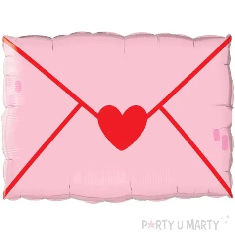 balon foliowy list milosny rozowy qualatex 30 shp