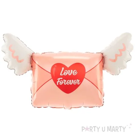 balon foliowy list ze skrzydlami love forever partypal 35 shp