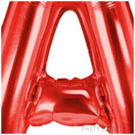 balon foliowy litera a czerwony partydeco 14 ltr