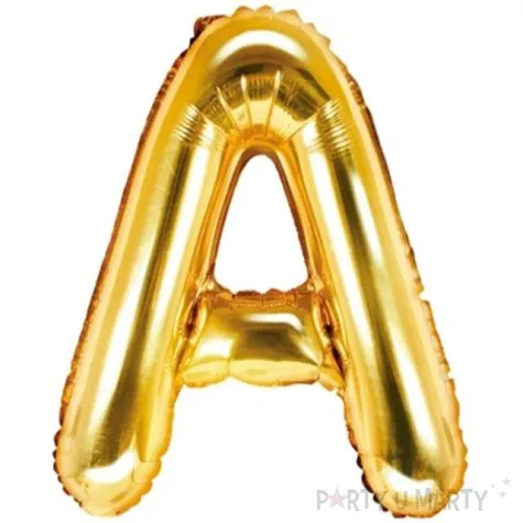 balon foliowy litera a zloty partydeco 14 ltr