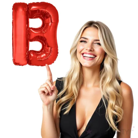 balon foliowy litera b czerwony funny fashion 40 ltr