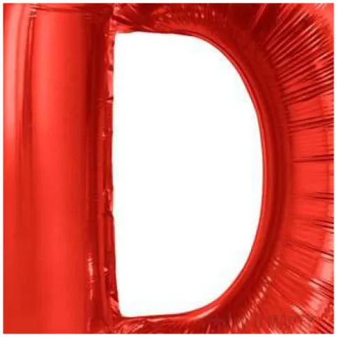 balon foliowy litera d czerwony funny fashion 40 ltr