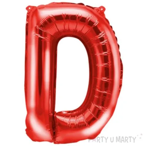 balon foliowy litera d czerwony partydeco 14 ltr