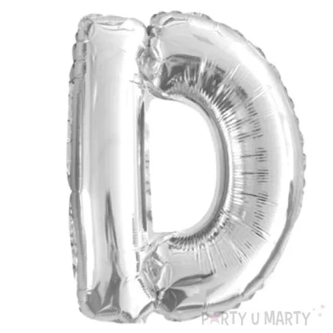 balon foliowy litera d srebrny oem 16 ltr