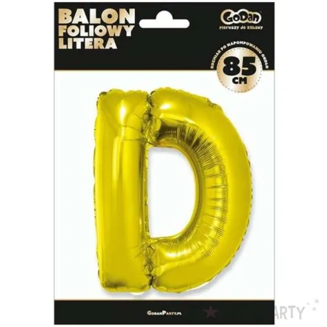 balon foliowy litera d zloty godan 32 ltr