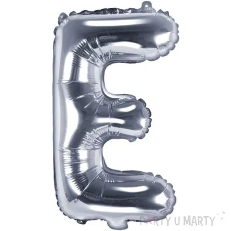 balon foliowy litera e srebrny partydeco 14 ltr