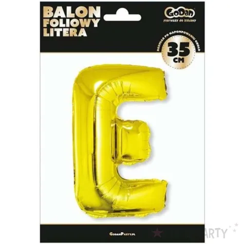 balon foliowy litera e zloty godan 14 ltr