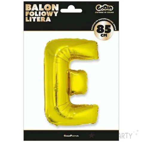balon foliowy litera e zloty godan 32 ltr