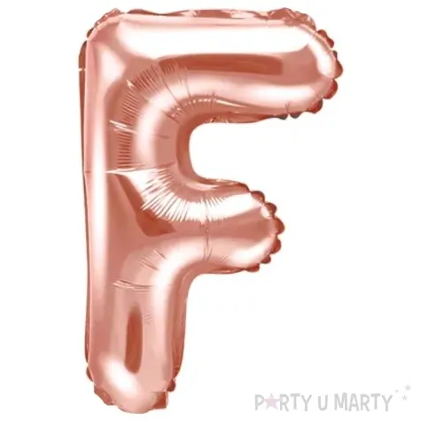balon foliowy litera f rozowe zloto partydeco 14 ltr