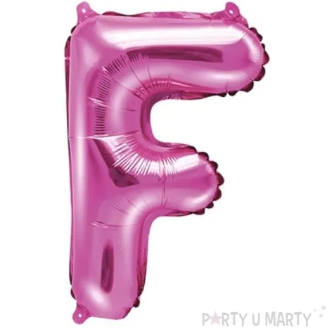 balon foliowy litera f rozowy partydeco 14 ltr