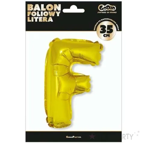 balon foliowy litera f zloty godan 14 ltr