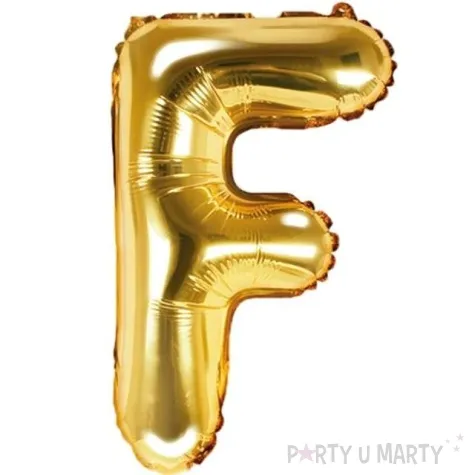 balon foliowy litera f zloty partydeco 14 ltr
