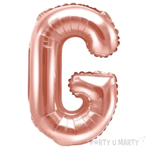 balon foliowy litera g rozowe zloto partydeco 14 ltr