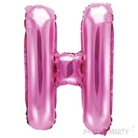 balon foliowy litera h rozowy ciemny partydeco 14 ltr