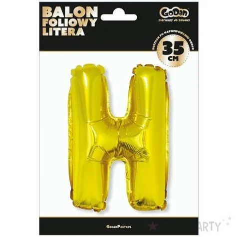 balon foliowy litera h zloty godan 14 ltr