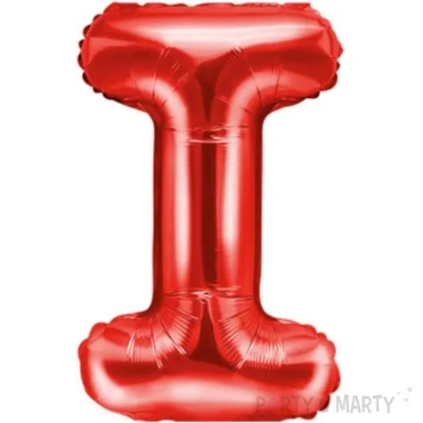 balon foliowy litera i czerwony partydeco 14 ltr