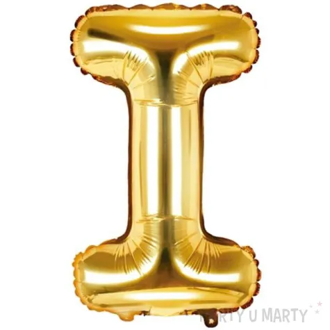 balon foliowy litera i zloty partydeco 14 ltr