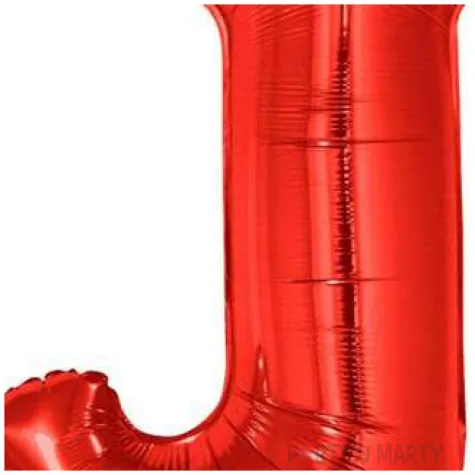 balon foliowy litera j czerwony funny fashion 40 ltr