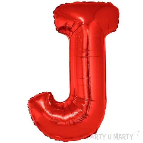 balon foliowy litera j czerwony funny fashion 40 ltr