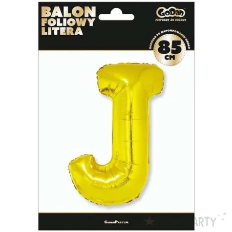 balon foliowy litera j zloty godan 32 ltr