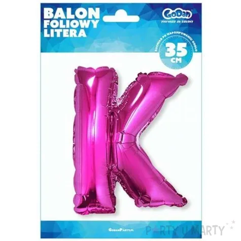 balon foliowy litera k rozowy godan 14 ltr